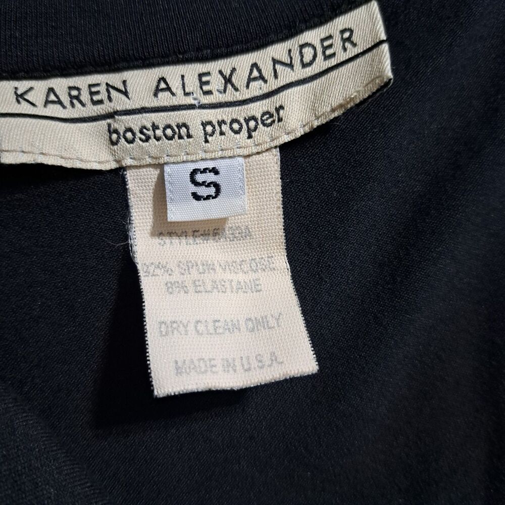Karen Alexander Boston Proper Dress Women's Size s Deep V Neck T Shirt - Picture 4 of 6